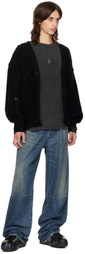 Stolen Girlfriends Club Black Distressed Altered State Cardigan