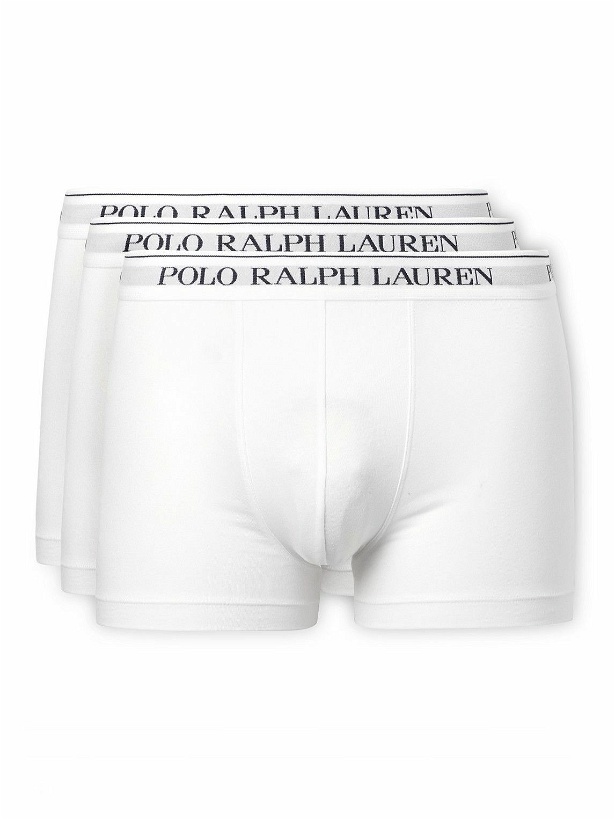 Photo: Polo Ralph Lauren - Three-Pack Stretch-Cotton Boxer Briefs - White
