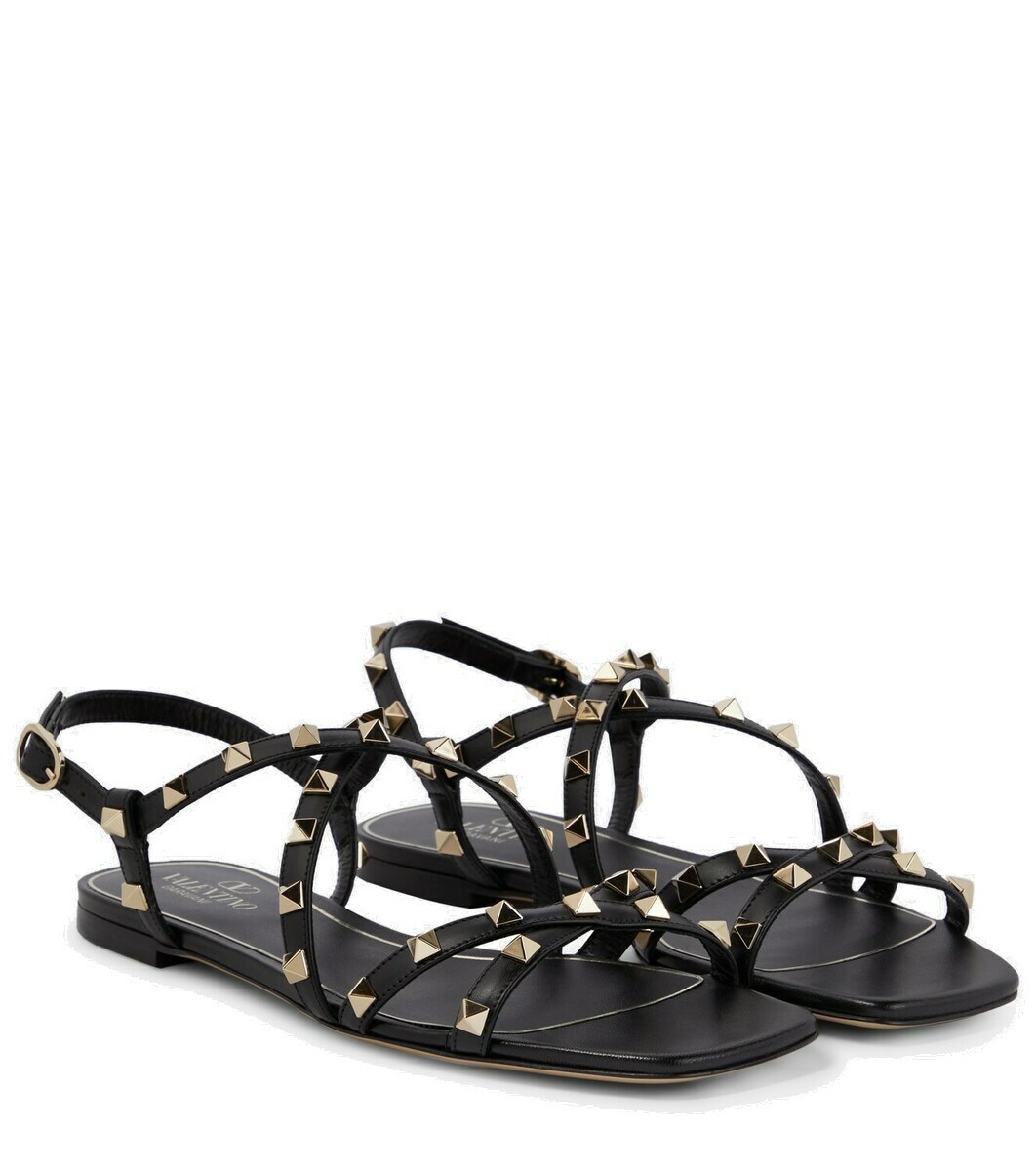 Valentino Garavani Black Leather Sandals main image 0