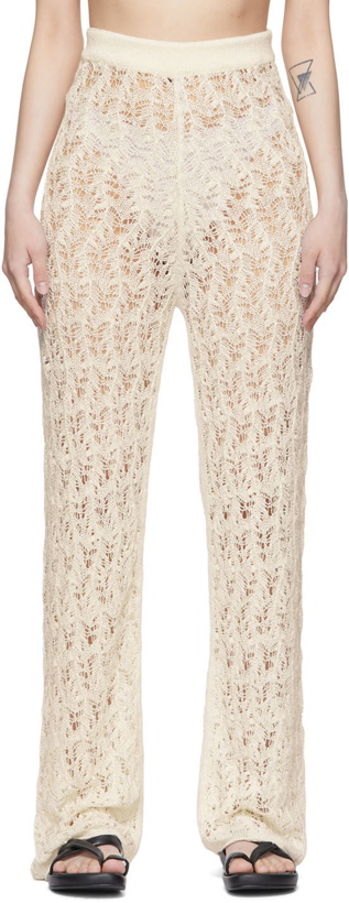 Photo: Le Kasha Off-White Organic Linen Trousers