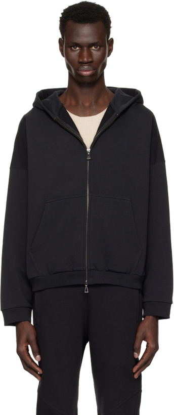 Photo: John Elliott Black Frances Full Zip Hoodie