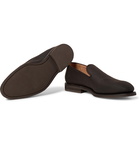 George Cleverley - Positano Waxed-Cotton Loafers - Brown