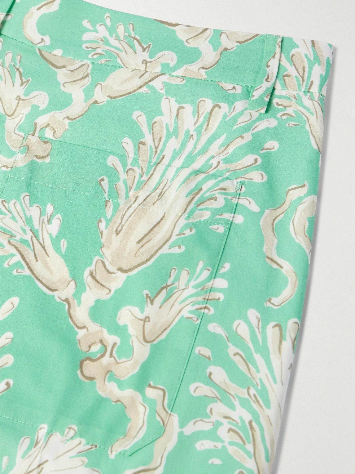 Valentino Garavani - Metamorphos Straight-Leg Printed Cotton-Poplin Shorts - Blue