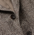 Canali - Wool-Blend Herringbone Overcoat - Brown