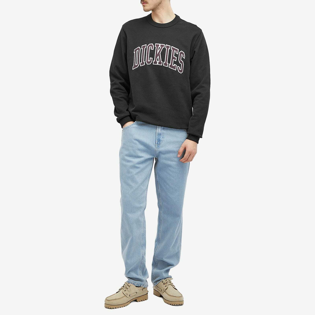 Dickies Men's Aitkin Sweatshirt in Blk/Plum Perfct