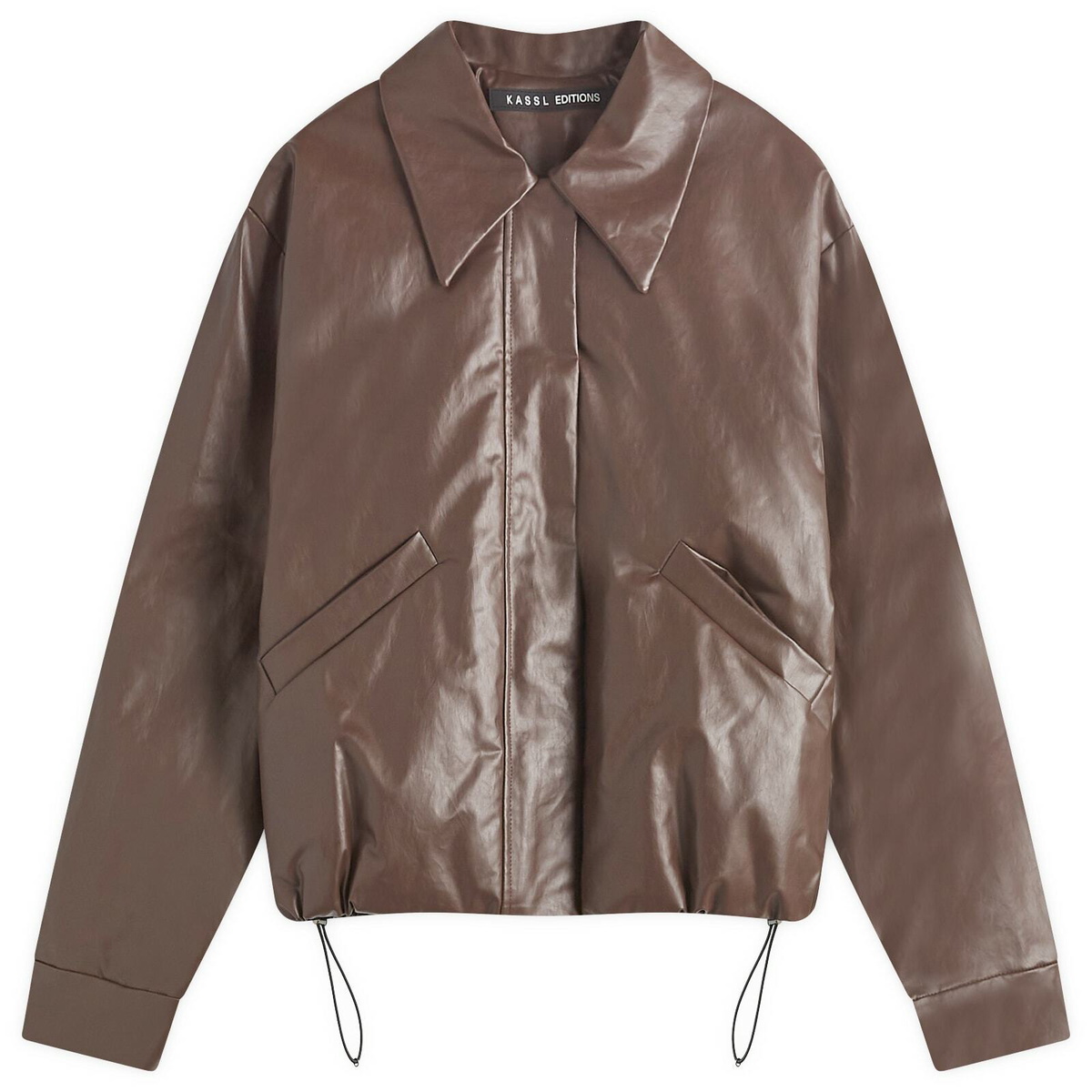 KASSL Editions Black Short Oil Bomber Jacket Kassl Editions KASSL Editions Black Short Oil Bomber Jacket Kassl Editions