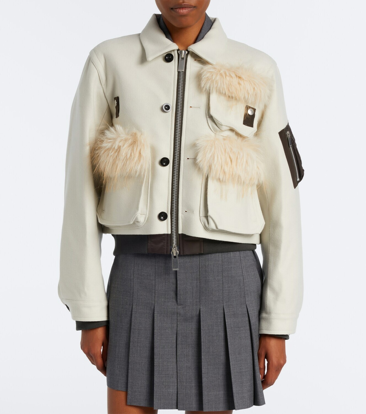 Sacai Wool blouson jacket