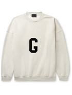 Fear of God - Oversized Flocked Cotton-Jersey Sweatshirt - Neutrals