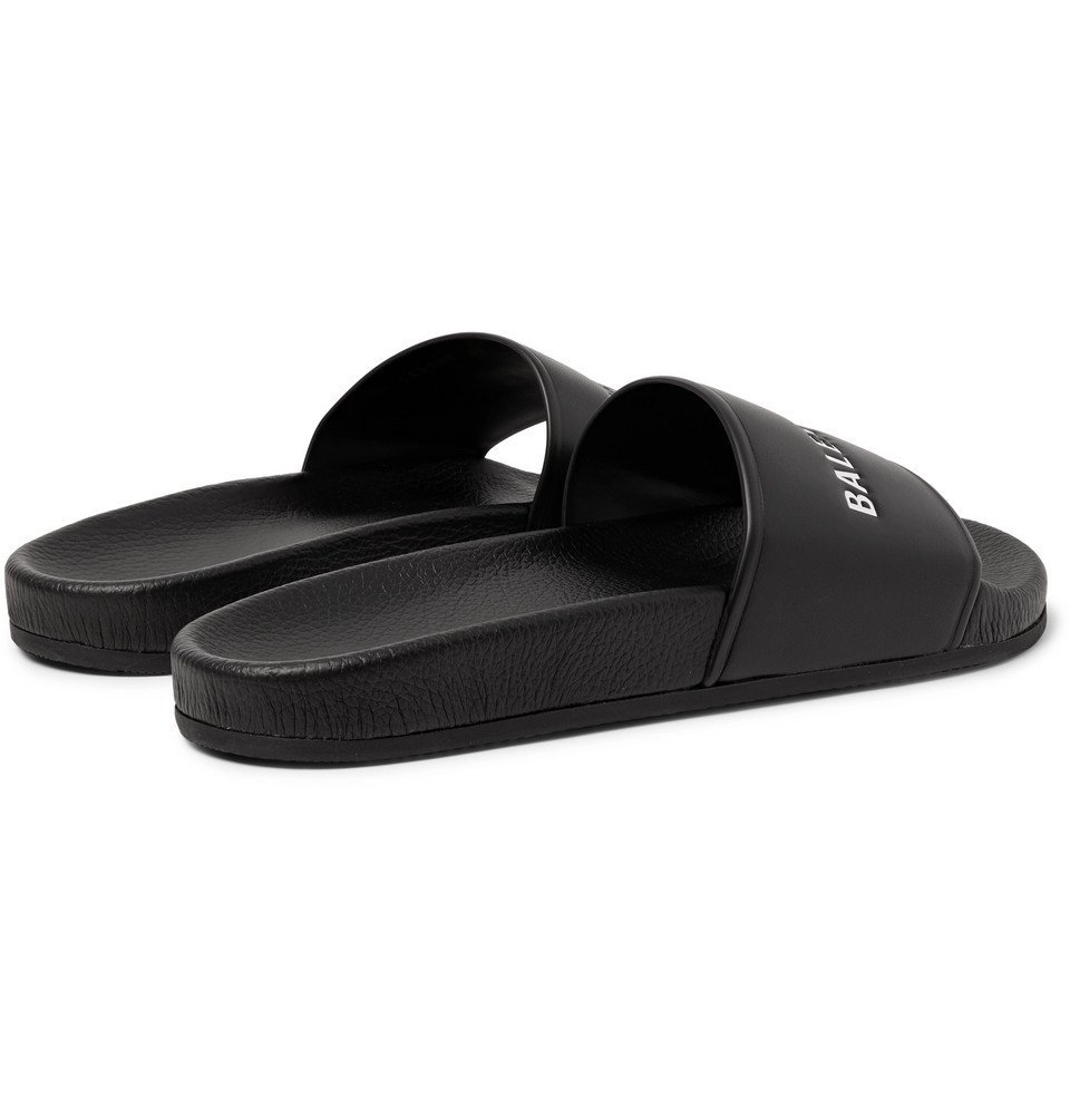 Balenciaga - Printed Leather Slides - Men - Black