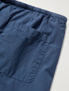 SAVE KHAKI UNITED - Haven Cotton-Poplin Drawstring Trousers - Blue