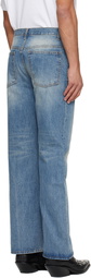 TONYWACK Blue Flared-Leg Jeans