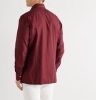 Kiton - Slim-Fit Cotton-Twill Shirt - Burgundy