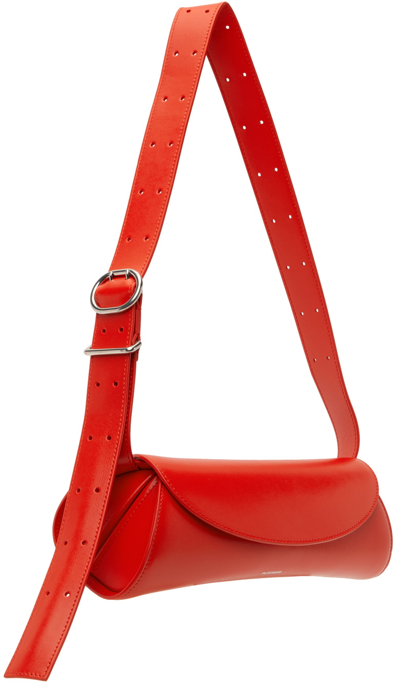 Jil Sander Red Cannolo Small Bag Jil Sander