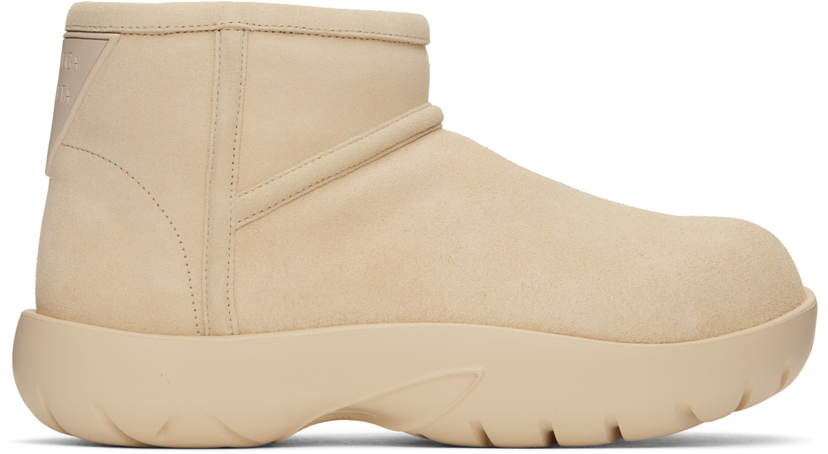 Bottega Veneta Beige Snap Ankle Boots Bottega Veneta display picture 1