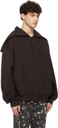 Juun.J Brown Transformable Hoodie