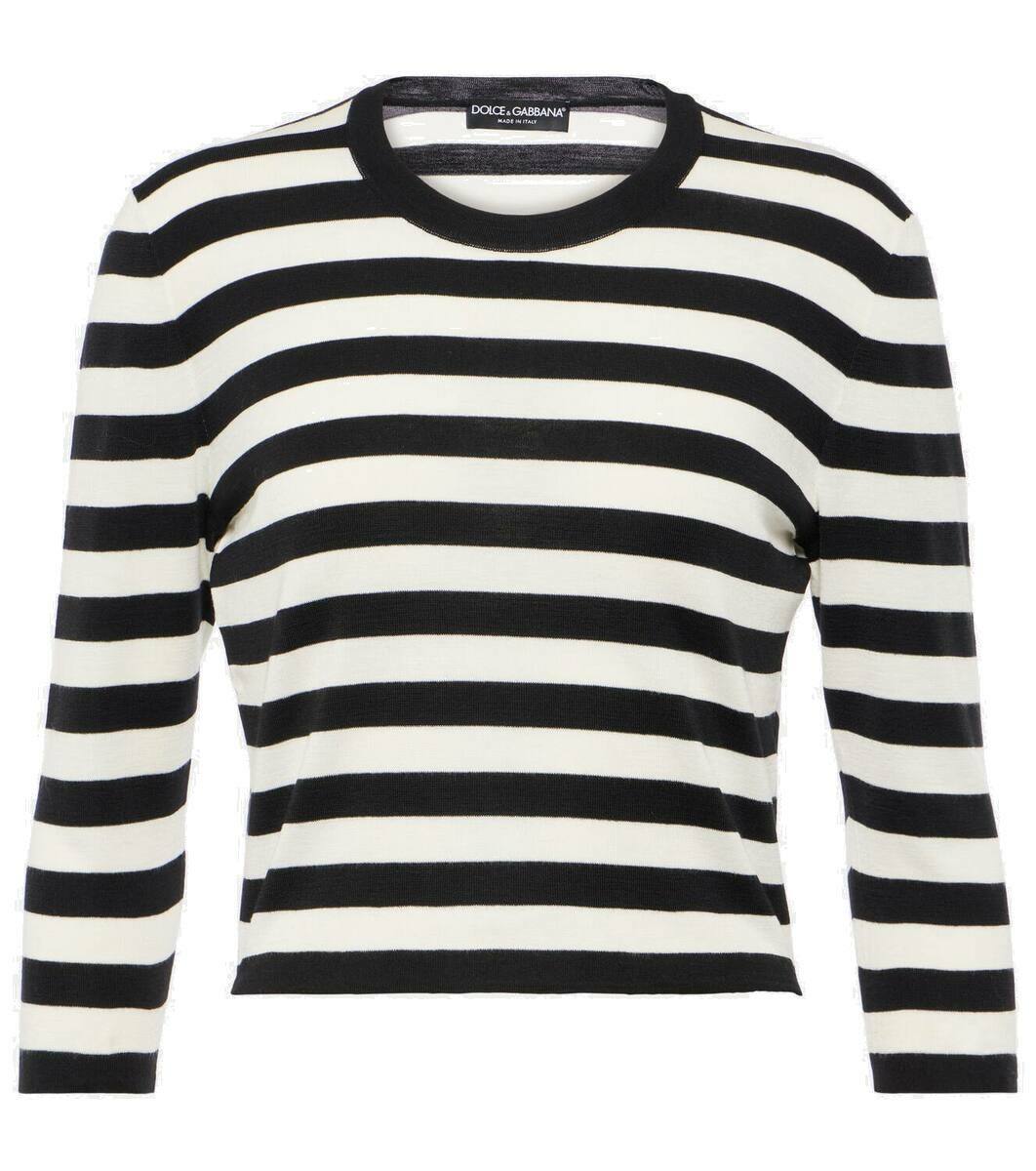 Dolce & Gabbana Gray DG Amore Queen Floral Pullover Sweater