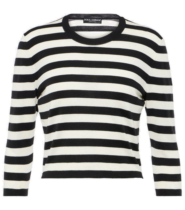 Photo: Dolce&Gabbana Striped virgin wool sweater