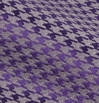 Charvet - 7.5cm Houndstooth Silk and Wool-Blend Tie - Purple