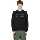 Moncler Black Logo Cotton Jersey Long Sleeve Sweatshirt