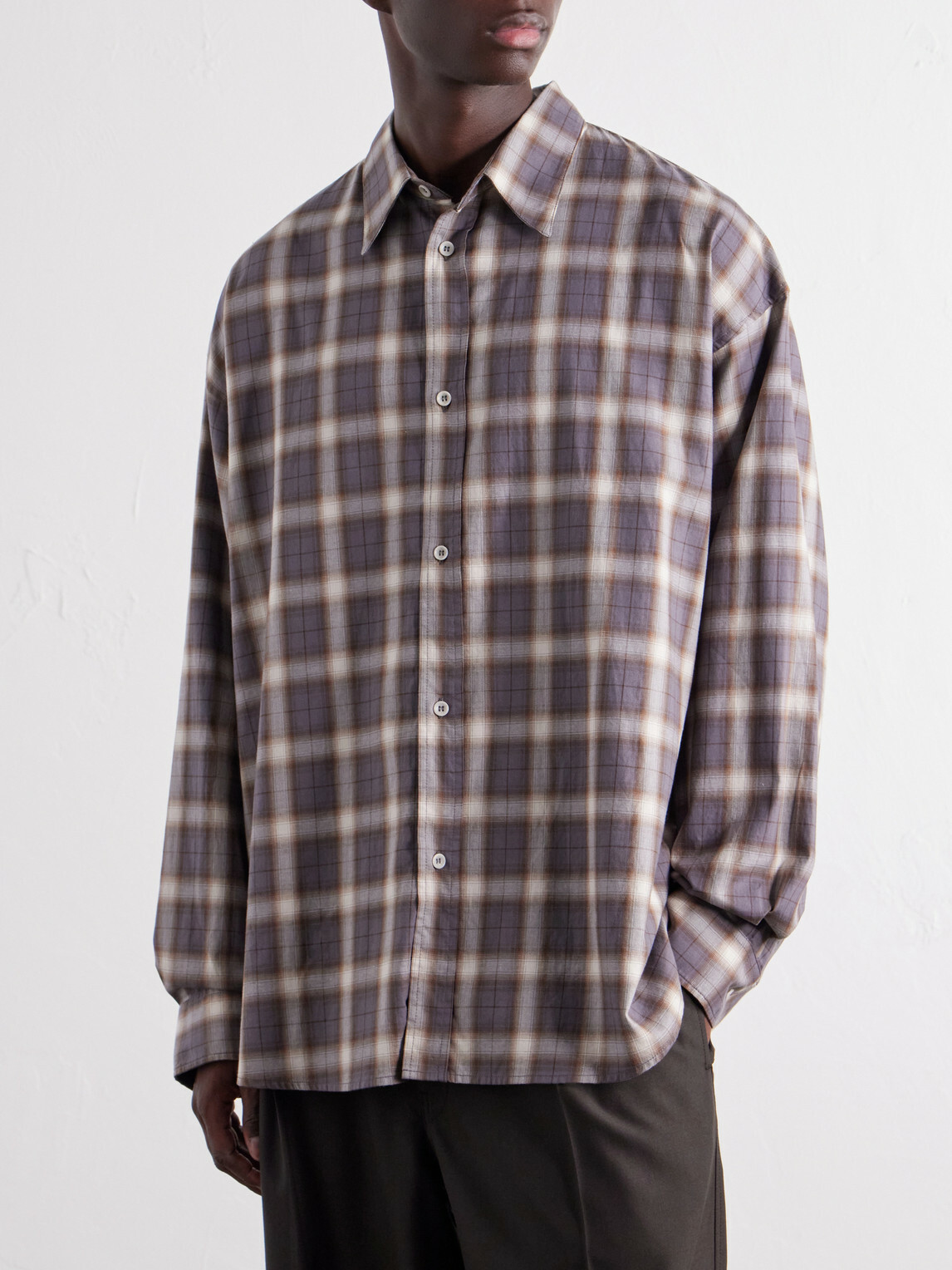 SAGE NATION - Chisholm Checked Flannel Shirt - Brown