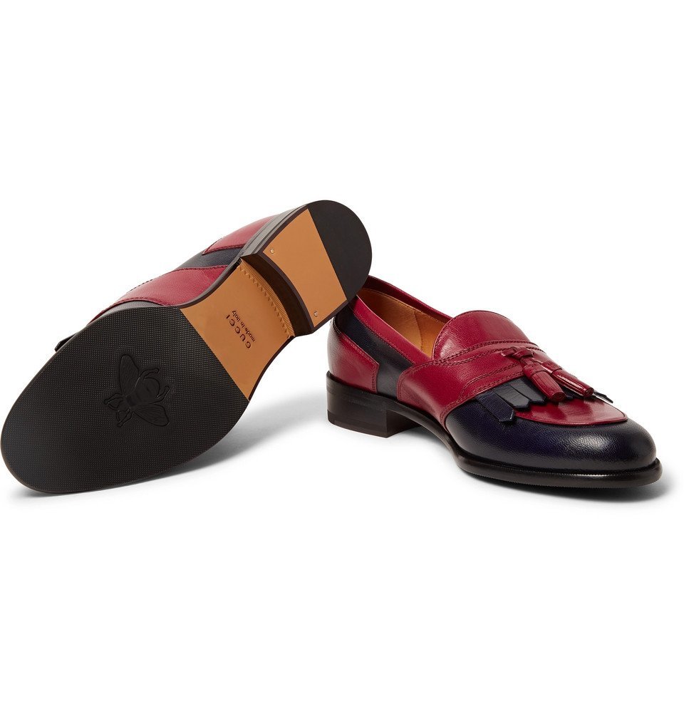 Gucci - Curtis Two-Tone Leather Tasselled Kiltie Loafers - Men 