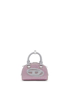 Diesel 1DR Dome - Small bowling bag in crystal Lurex - Crossbody Bags Womens in Pink
