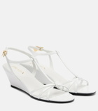 Prada Patent leather wedge sandals