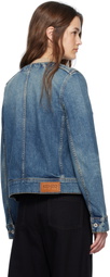 Kenzo Blue Kenzo Paris Collarless Denim Jacket