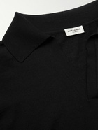 SAINT LAURENT - Cashmere Polo Shirt - Black