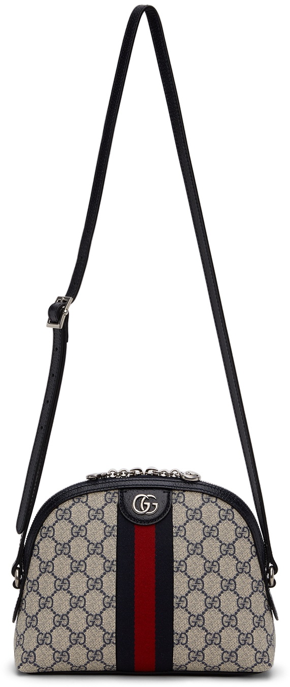 Ophidia GG small shoulder bag in blue GG Supreme