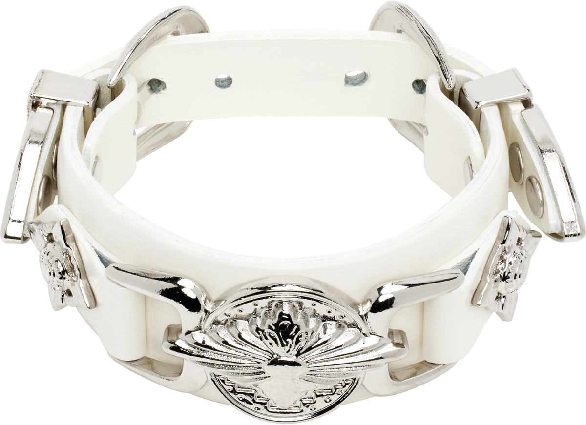 TOGA Women's Concho Leather Bangle in Black Toga Pulla