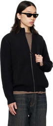 Barbour Black Milburn Zip Up Cardigan