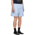 Balenciaga Blue & White Technical Stripes Boxer Shorts