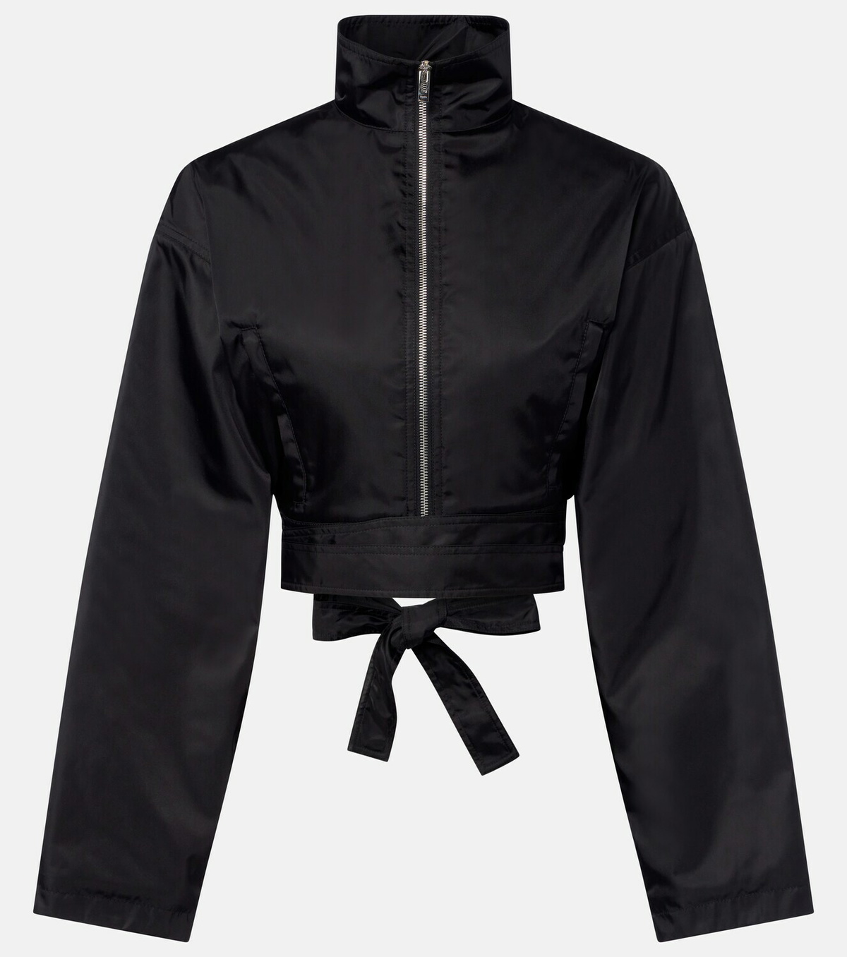 Alaïa Taffeta belted bomber jacket
