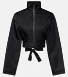 Alaïa Taffeta belted bomber jacket