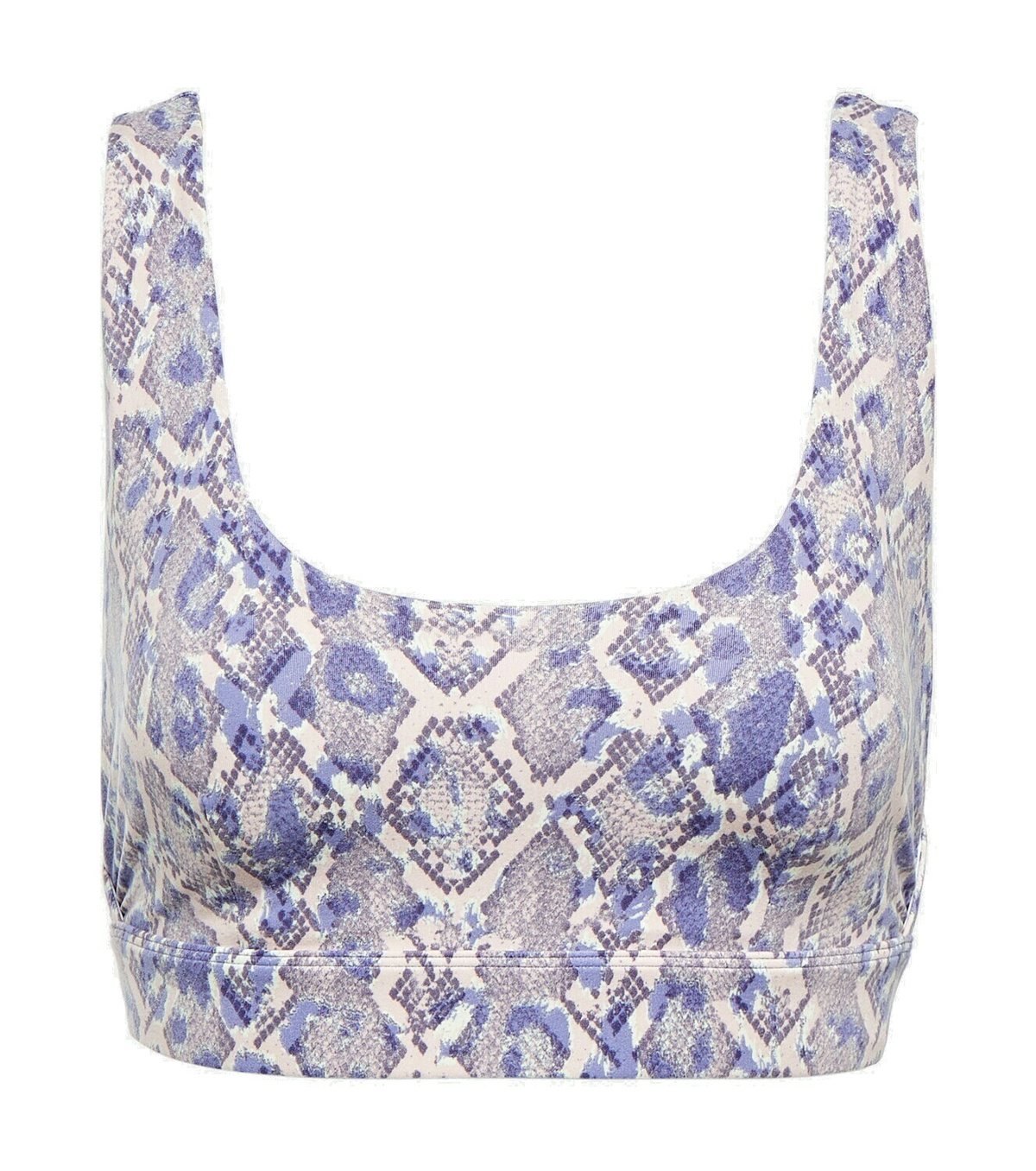 Delta snake-print sports bra in silver - Varley