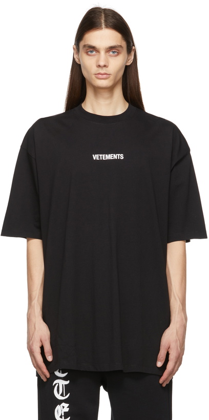 Photo: VETEMENTS Black Logo Label T-Shirt