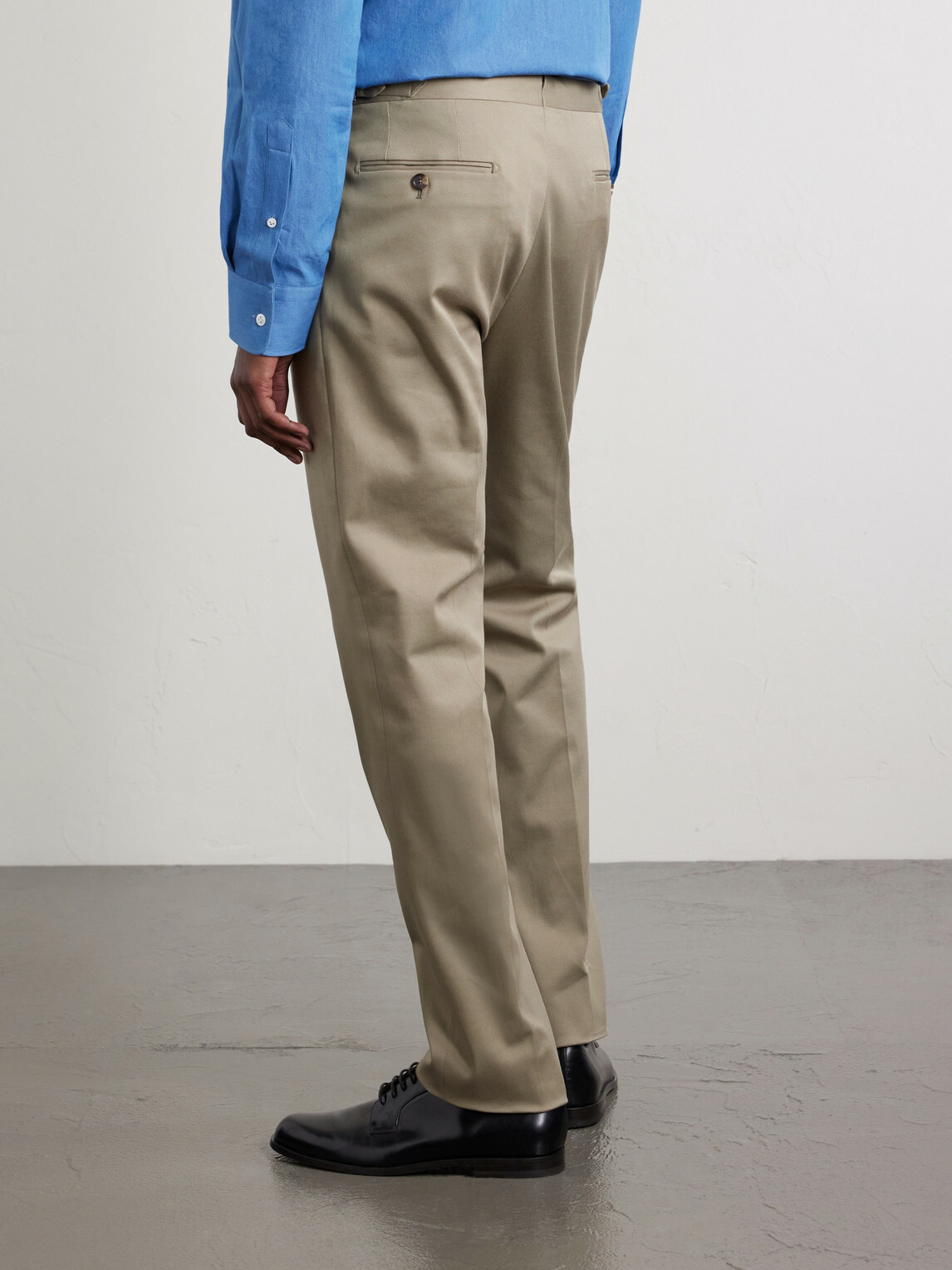 De Petrillo - Straight-Leg Cotton-Blend Twill Trousers - Neutrals