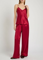 Olivia Von Halle Bliss Silk Pyjama set Red