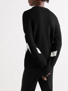 Dolce & Gabbana - Logo-Intarsia Virgin Wool Sweater - Black