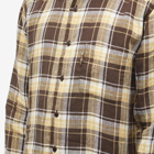 YMC Men's Curtis Check Shirt in Brown