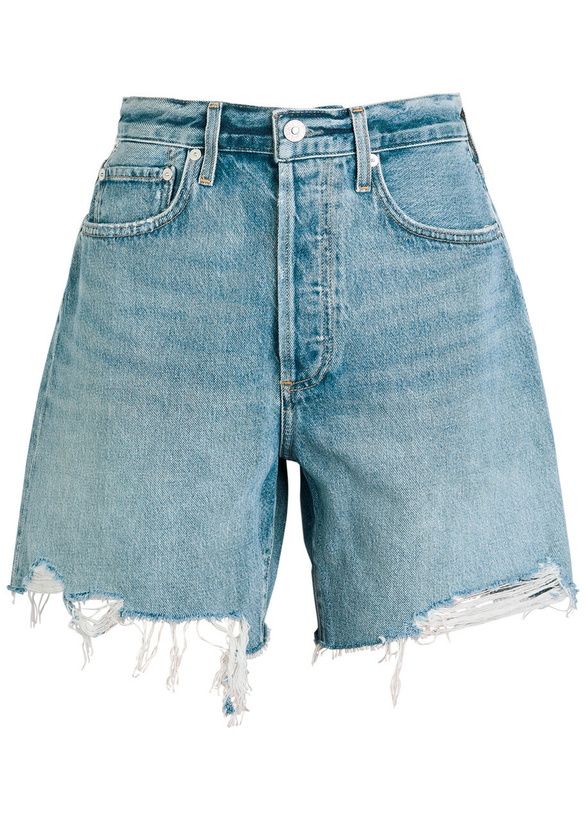 Photo: Citizens OF Humanity Marlow Long Denim Shorts Blue