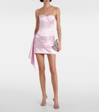 Alex Perry Cotton and silk satin corset