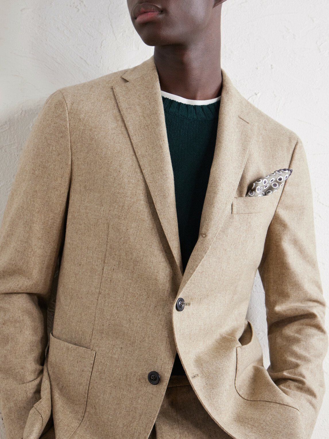 Boglioli - Virgin Wool-Flannel Suit Jacket - Natural
