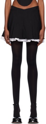 SHUSHU/TONG Black Layered Miniskirt