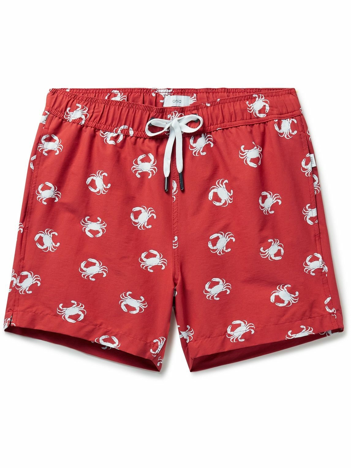 Onia - Charles Mid-Length Printed Swim Shorts - Red Onia