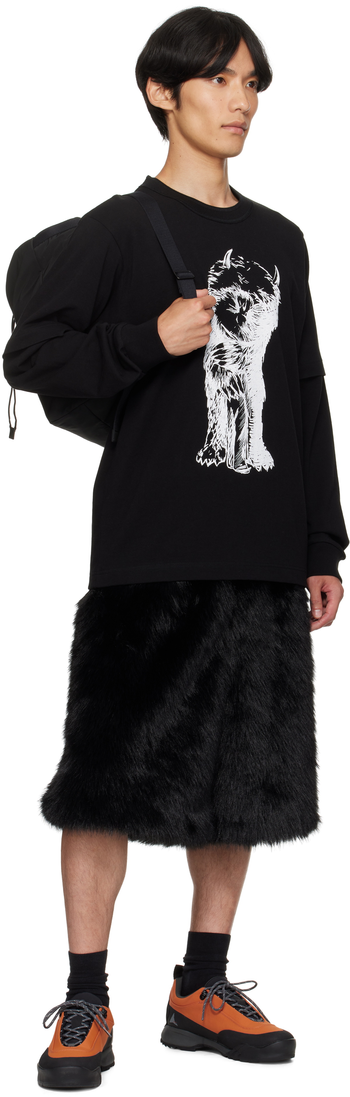 sacai Black 'Where The Wild Things Are' Cotton T-shirt Sacai