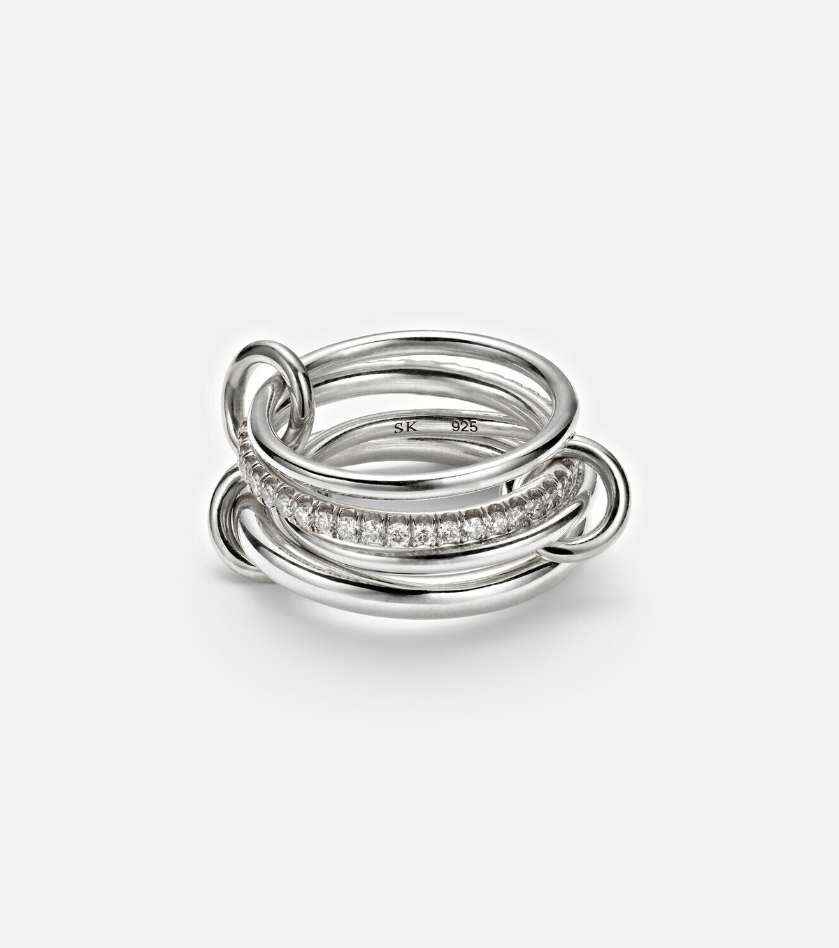 Spinelli Kilcollin Nimbus sterling silver ring with diamonds