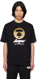 AAPE by A Bathing Ape Black Glittered T-Shirt