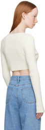 KIMHĒKIM White Cropped Cardigan